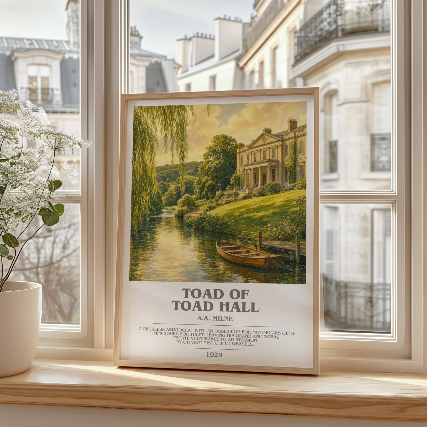 Toad Of Toad Hall bookish poster colour and style options – A.A. Milne book art