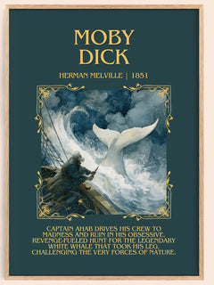 Moby Dick Minimalist Book Poster by Herman Melville – image 1