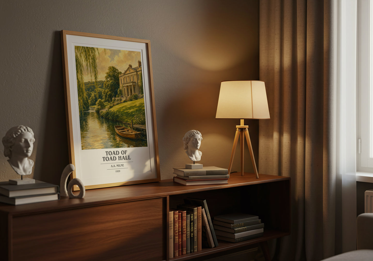 Toad Of Toad Hall book cover book poster framed on wall – childrens wall art