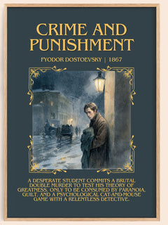 Crime And Punishment Minimalist Book Poster by Fyodor Dostoevsky – image 1