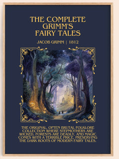 The Complete Grimm'S Fairy Tales Minimalist Book Poster by Jacob Grimm – image 1