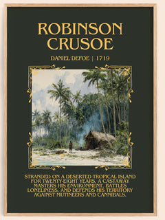 Robinson Crusoe Minimalist Book Poster by Daniel Defoe – image 1
