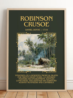 Robinson Crusoe Minimalist Book Poster by Daniel Defoe – image 2