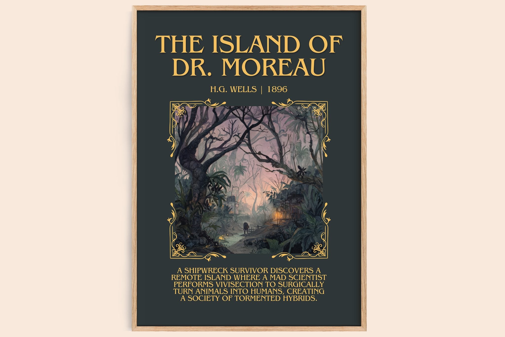 The Island Of Dr. Moreau Minimalist Book Poster by H.G. Wells
