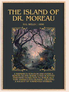The Island Of Dr. Moreau Minimalist Book Poster by H.G. Wells – image 1
