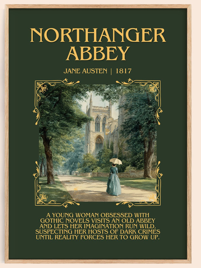Northanger Abbey Minimalist Book Poster by Jane Austen