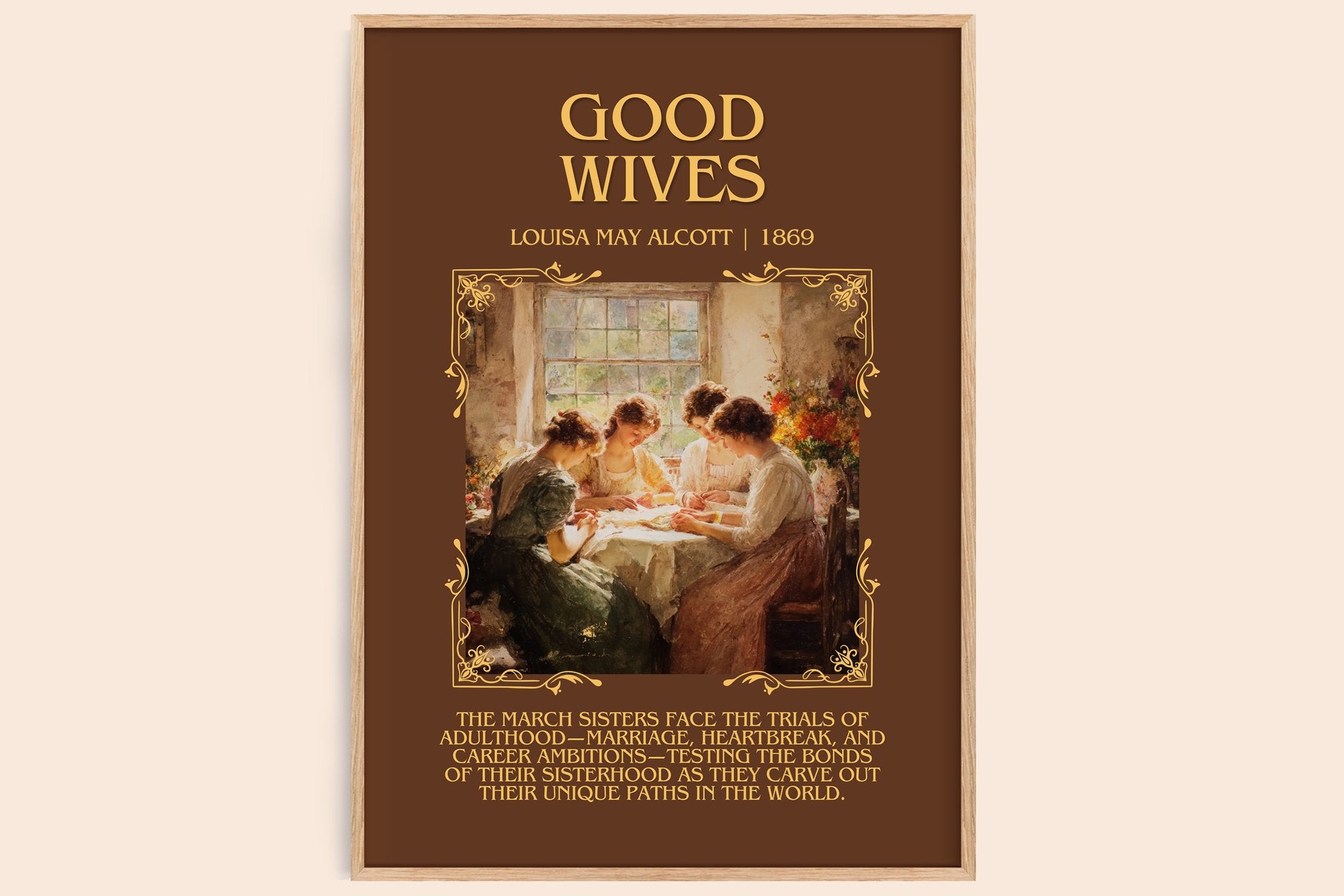Good Wives Minimalist Book Poster by Louisa May Alcott