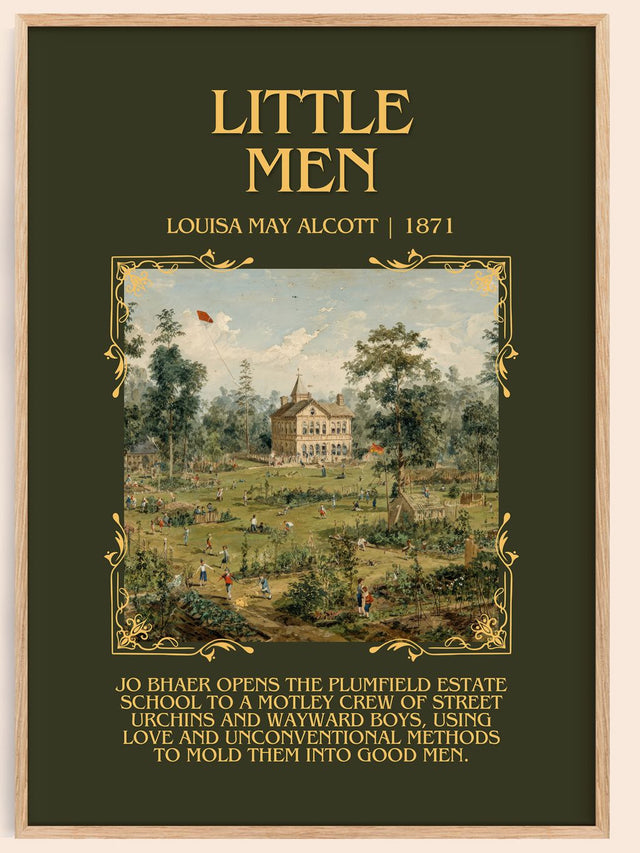 Little Men Minimalist Book Poster by Louisa May Alcott