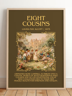 Eight Cousins Minimalist Book Poster by Louisa May Alcott – image 2
