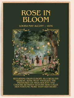 Rose In Bloom Minimalist Book Poster by Louisa May Alcott – image 1