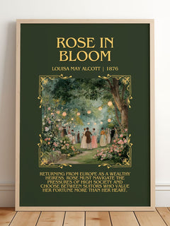 Rose In Bloom Minimalist Book Poster by Louisa May Alcott – image 2