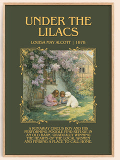 Under The Lilacs Minimalist Book Poster by Louisa May Alcott – image 1