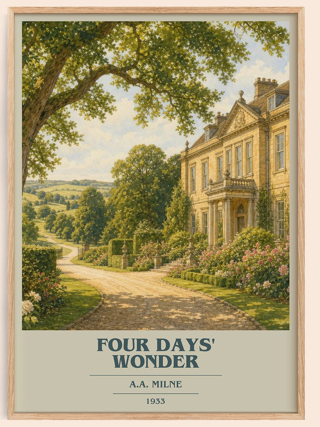 Four Days' Wonder Book Cover Poster by A.A. Milne