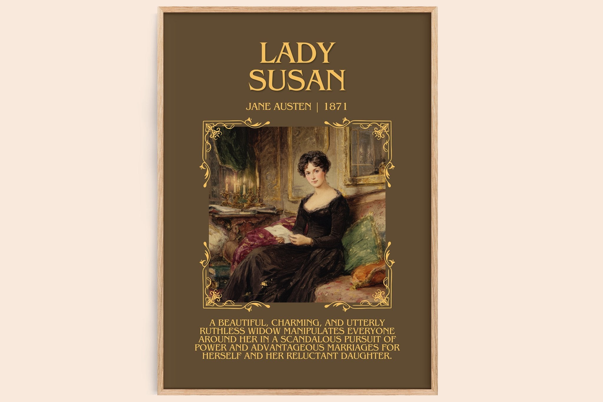 Lady Susan Minimalist Book Poster by Jane Austen