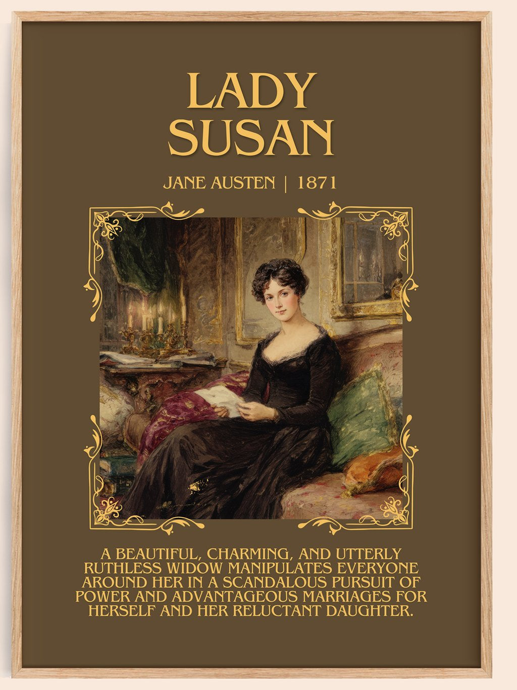 Lady Susan Minimalist Book Poster by Jane Austen – book poster