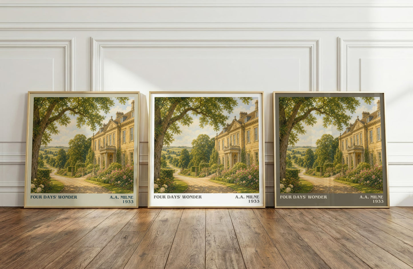 Four Days' Wonder literary art print colour and style options – A.A. Milne book art