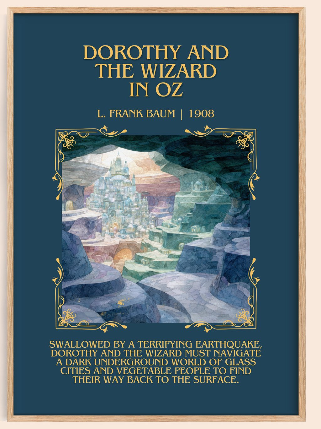 Dorothy And The Wizard In Oz Minimalist Book Poster by L. Frank Baum – book poster