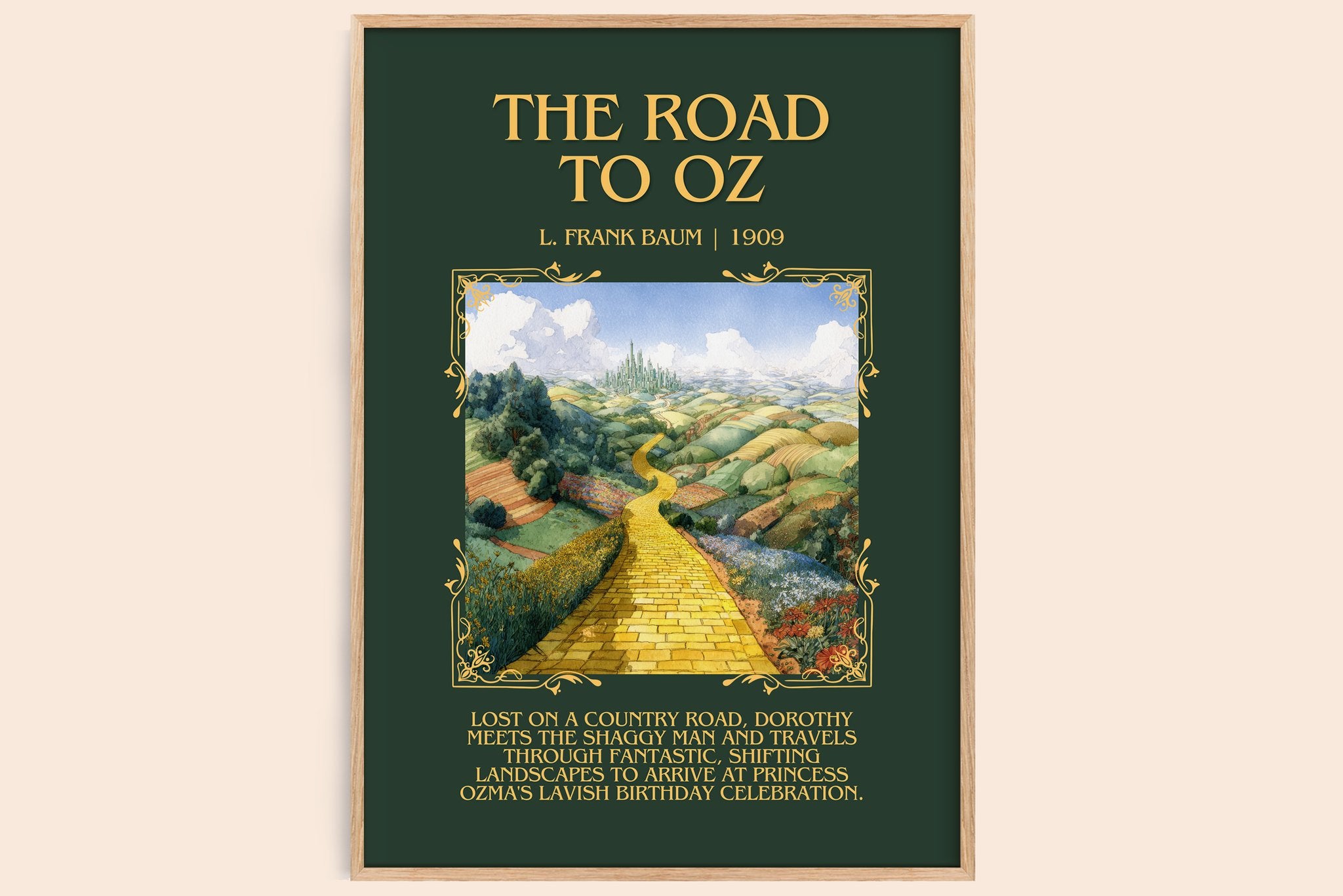 The Road To Oz Minimalist Book Poster by L. Frank Baum