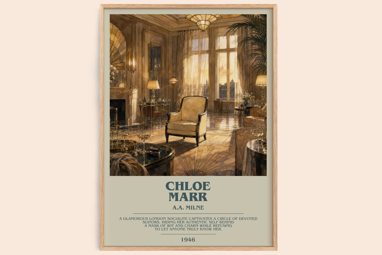 Chloe Marr bookish book poster by A.A. Milne – framed literary art print