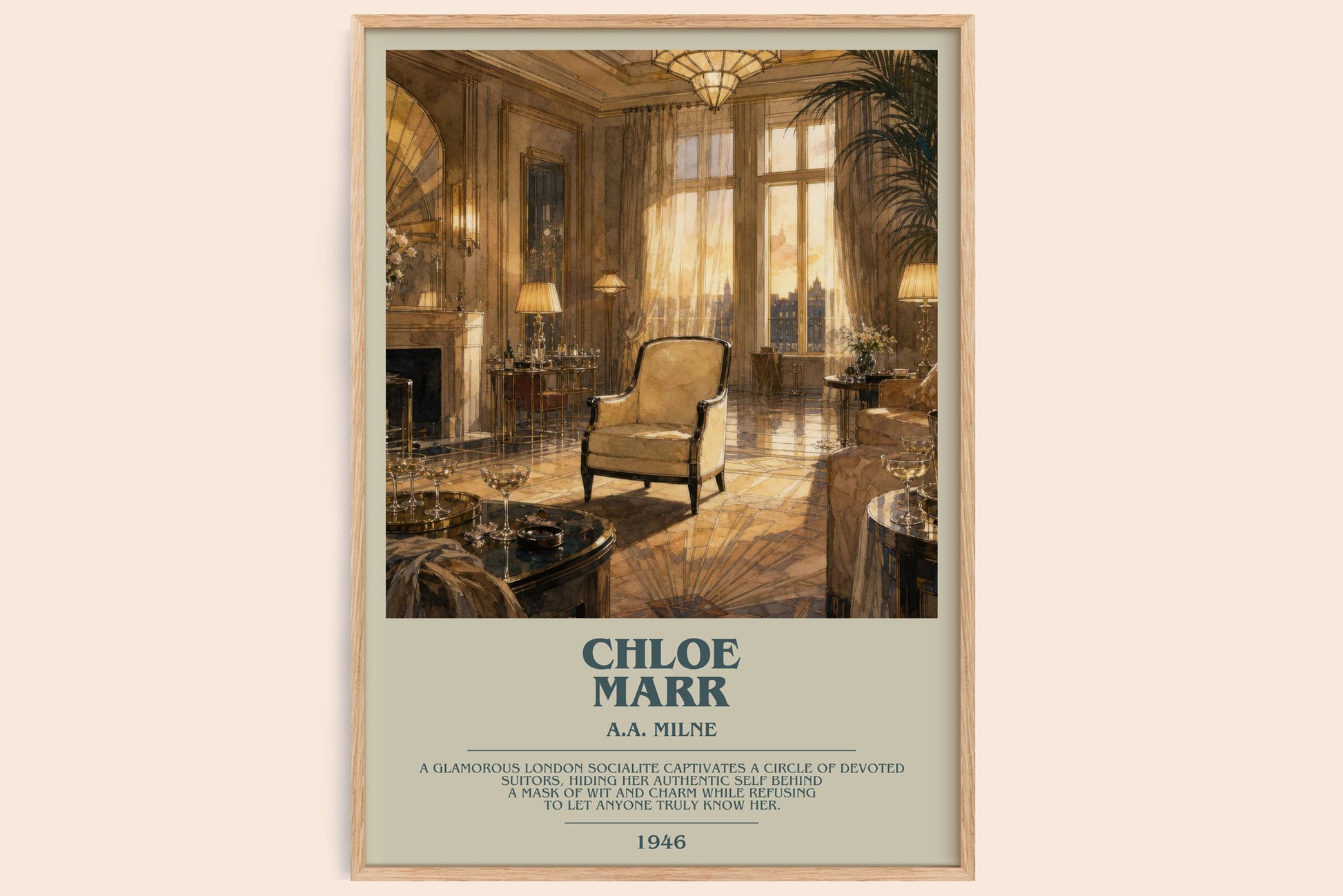 Chloe Marr bookish book poster by A.A. Milne – framed literary art print