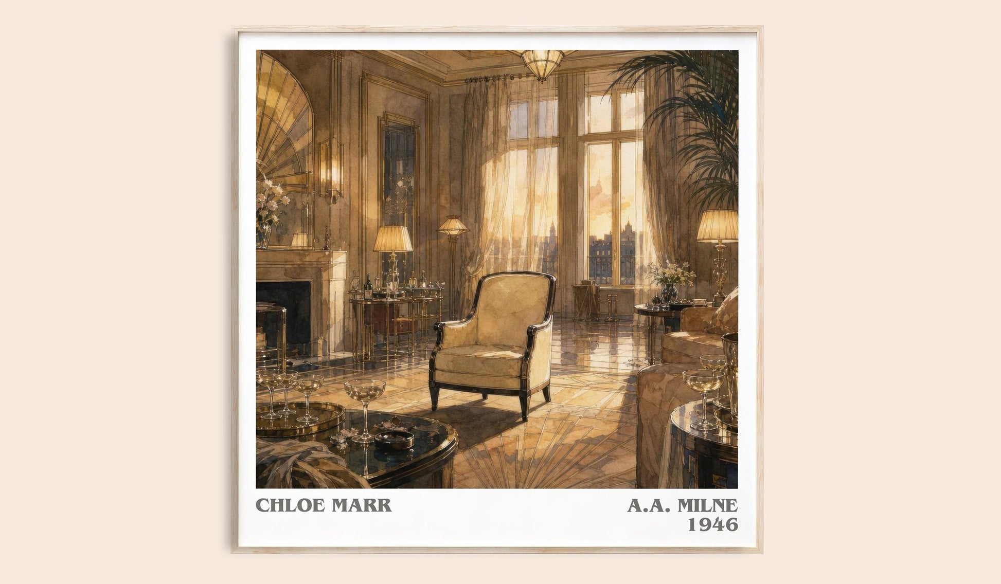 Chloe Marr literary book poster by A.A. Milne – framed literary art print