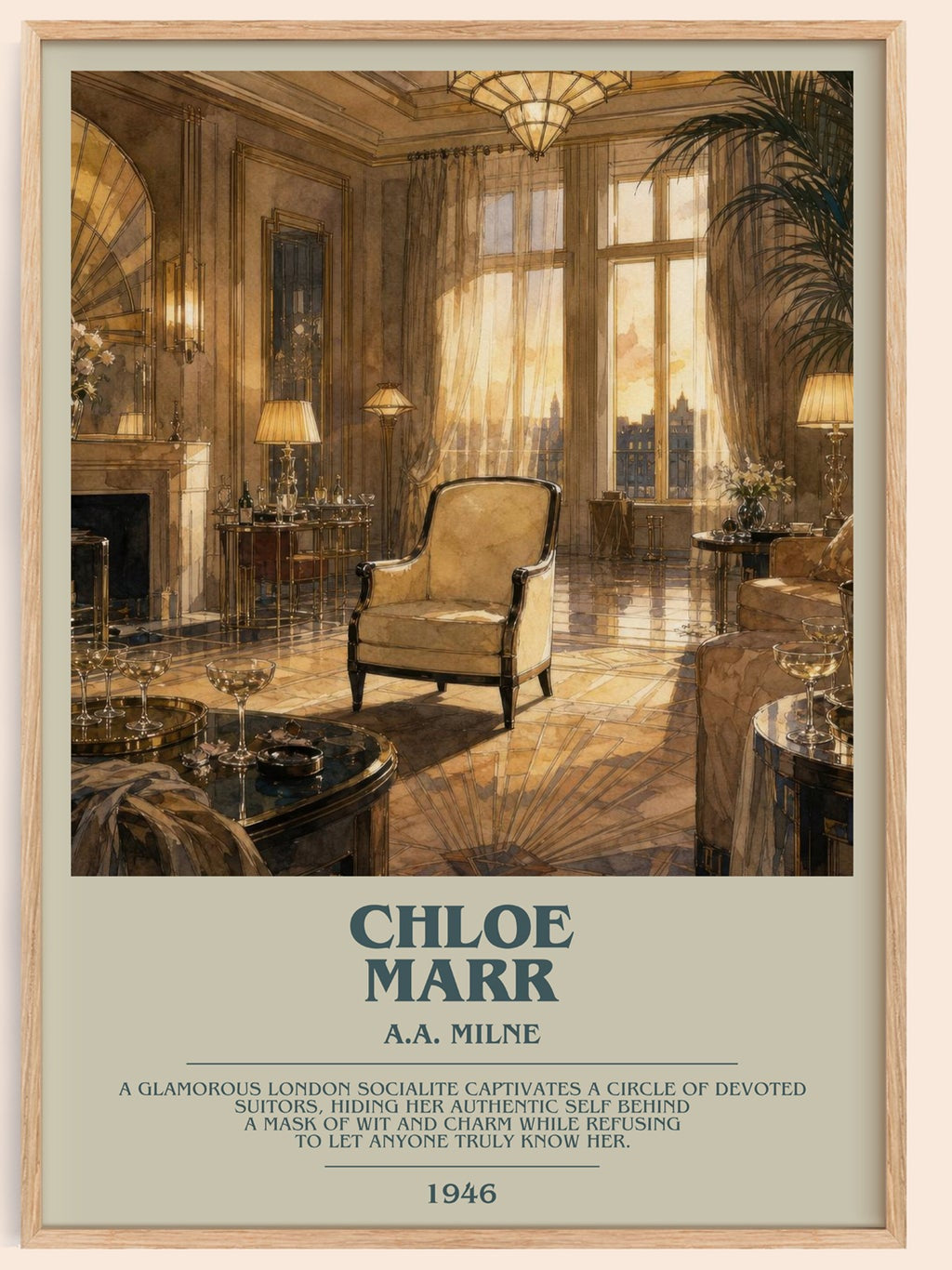 Chloe Marr bookish book poster by A.A. Milne – framed literary art print