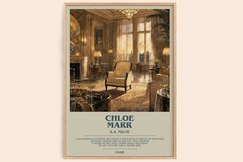 Chloe Marr bookish book poster by A.A. Milne – framed literary art print
