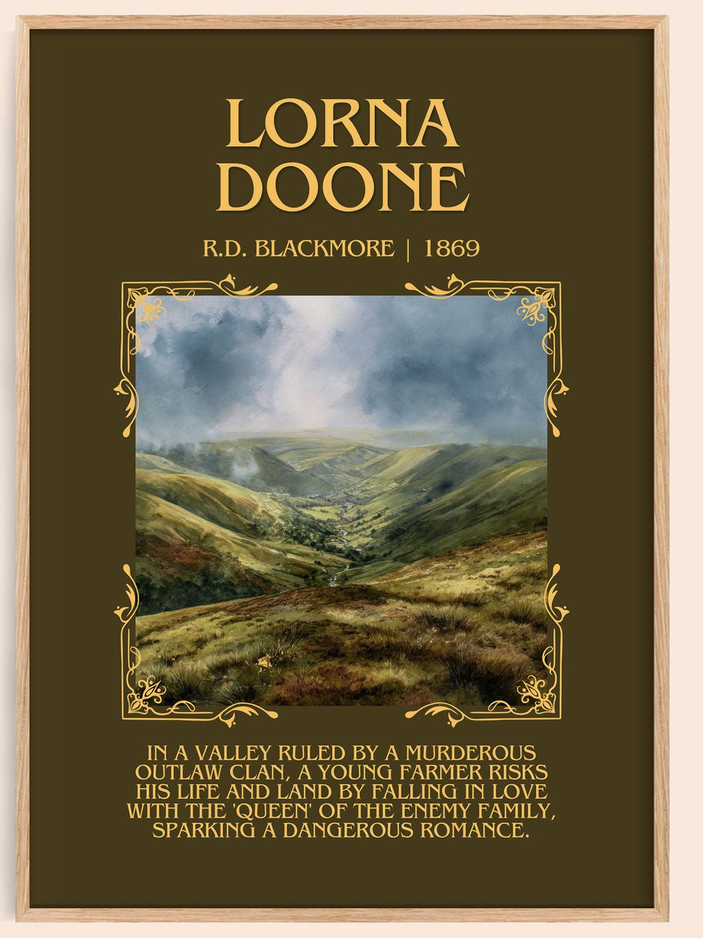 Lorna Doone Minimalist Book Poster by R.D. Blackmore – book poster