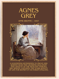 Agnes Grey Minimalist Book Poster by Anne Brontë – image 1