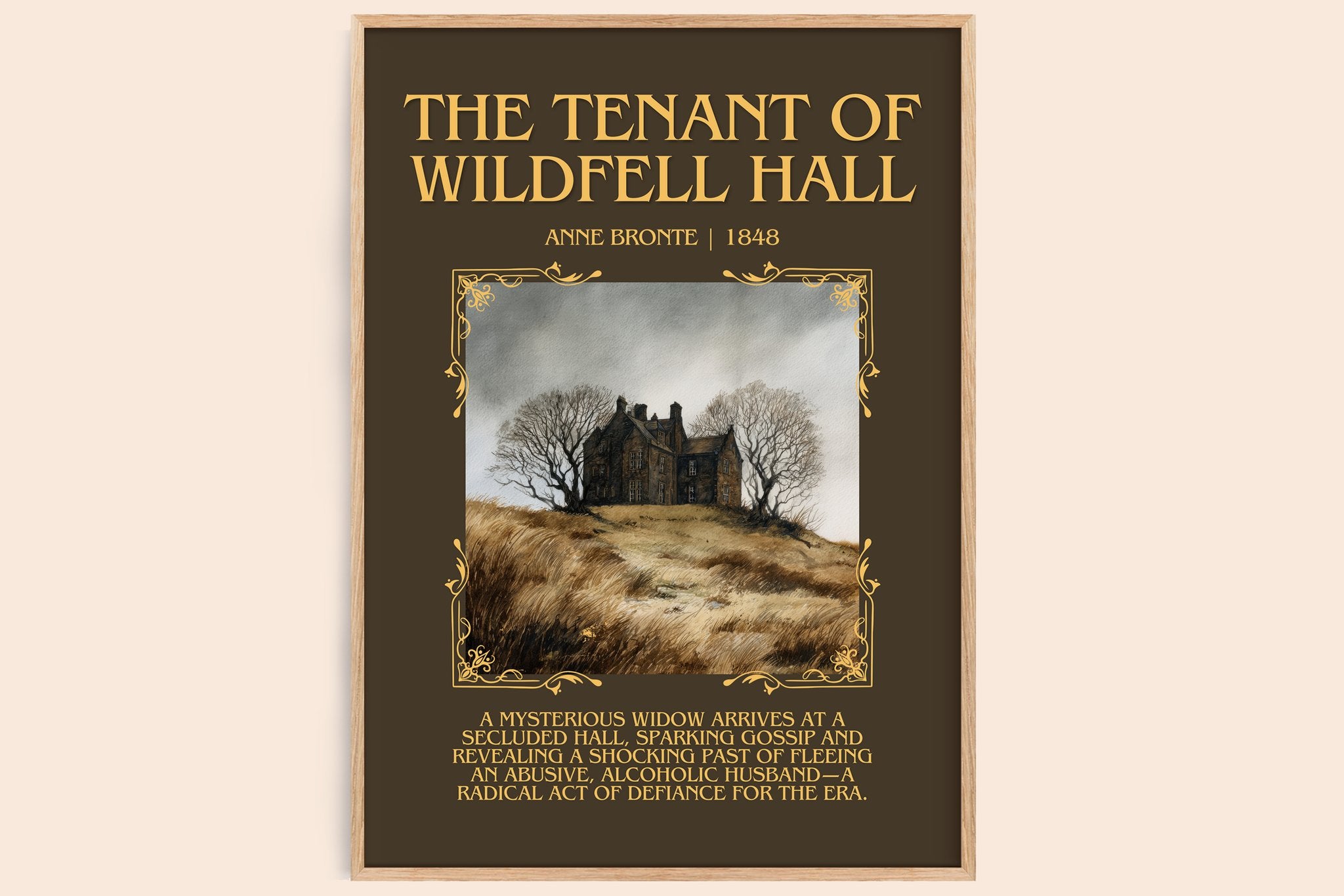 The Tenant Of Wildfell Hall Minimalist Book Poster by Anne Brontë
