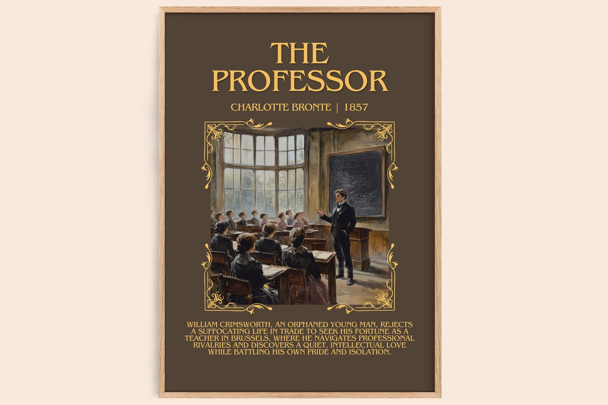 The Professor Minimalist Book Poster by Charlotte Brontë