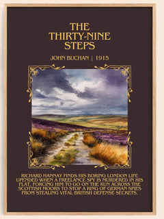 The Thirty-Nine Steps Minimalist Book Poster by John Buchan – image 1