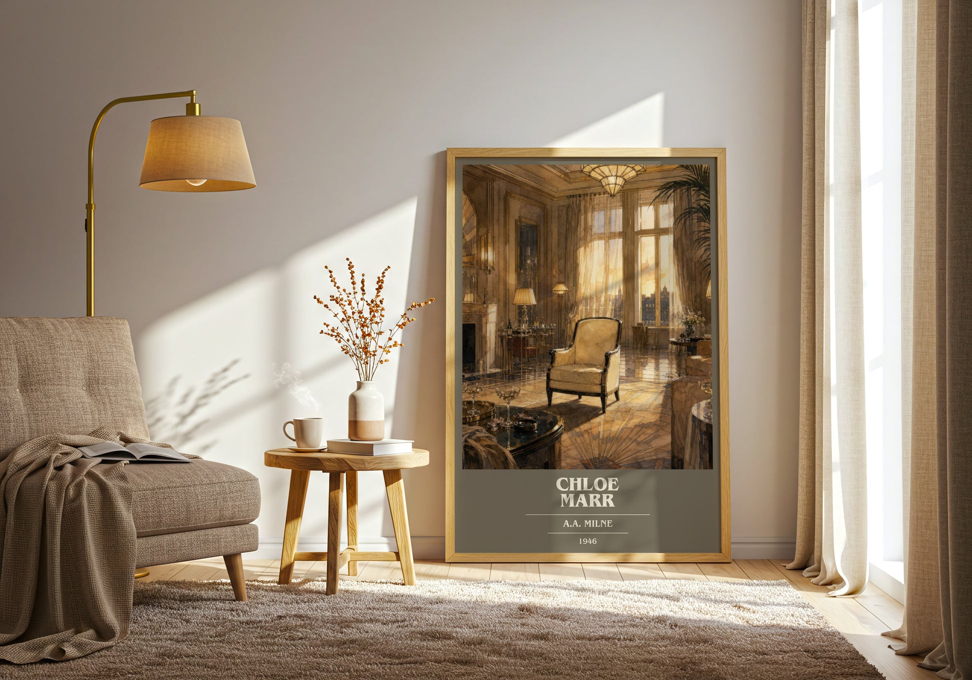 Chloe Marr book cover print on bookshelf – A.A. Milne fan gift
