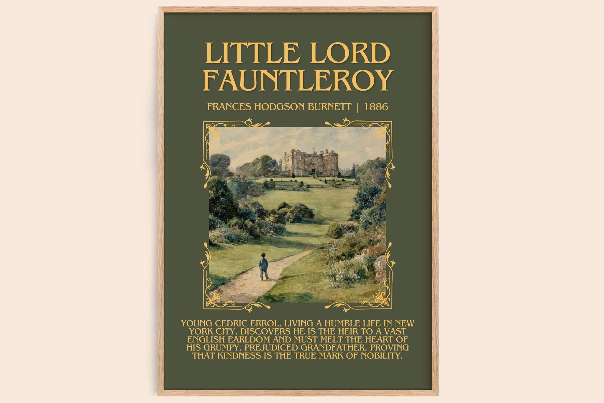 Little Lord Fauntleroy Minimalist Book Poster by F. Burnett