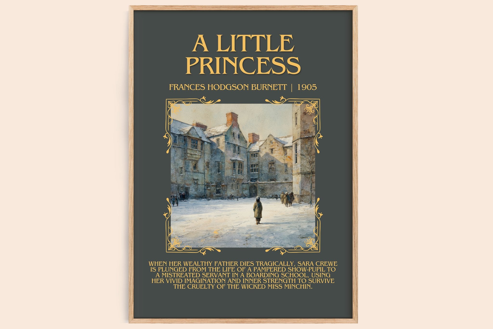 A Little Princess Minimalist Book Poster by Frances Hodgson Burnett