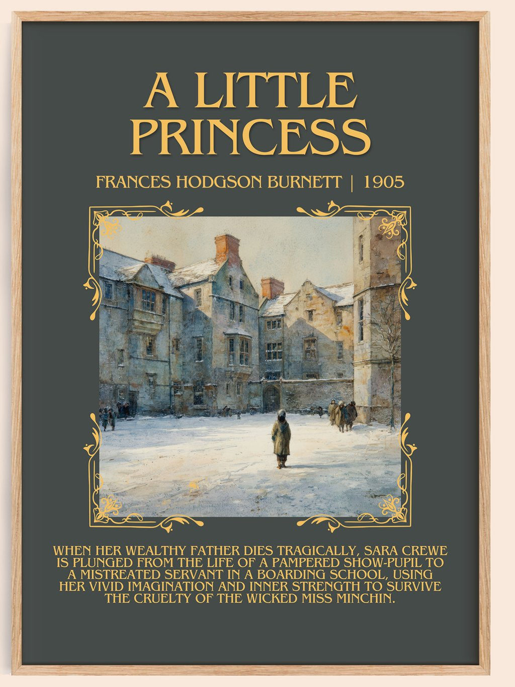 A Little Princess Minimalist Book Poster by Frances Hodgson Burnett – book poster