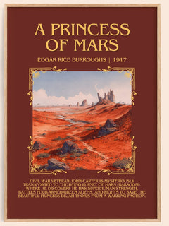 A Princess Of Mars Minimalist Book Poster by Edgar Rice Burroughs – image 1