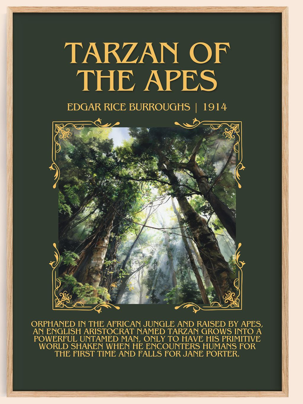 Tarzan Of The Apes Minimalist Book Poster by Edgar Rice Burroughs – book poster