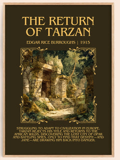 The Return Of Tarzan Minimalist Book Poster by Edgar Rice Burroughs – image 1