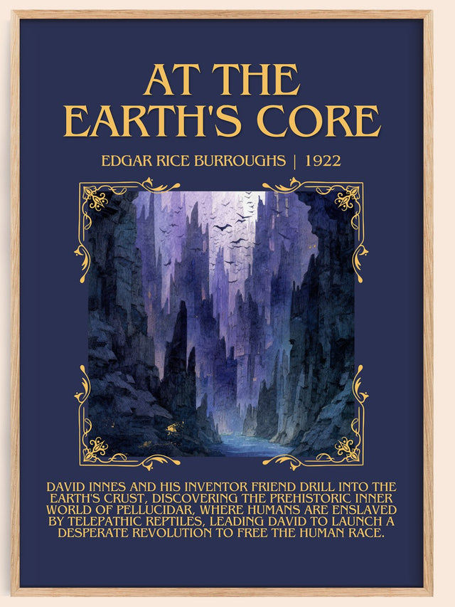 At The Earth'S Core Minimalist Book Poster by Edgar Rice Burroughs