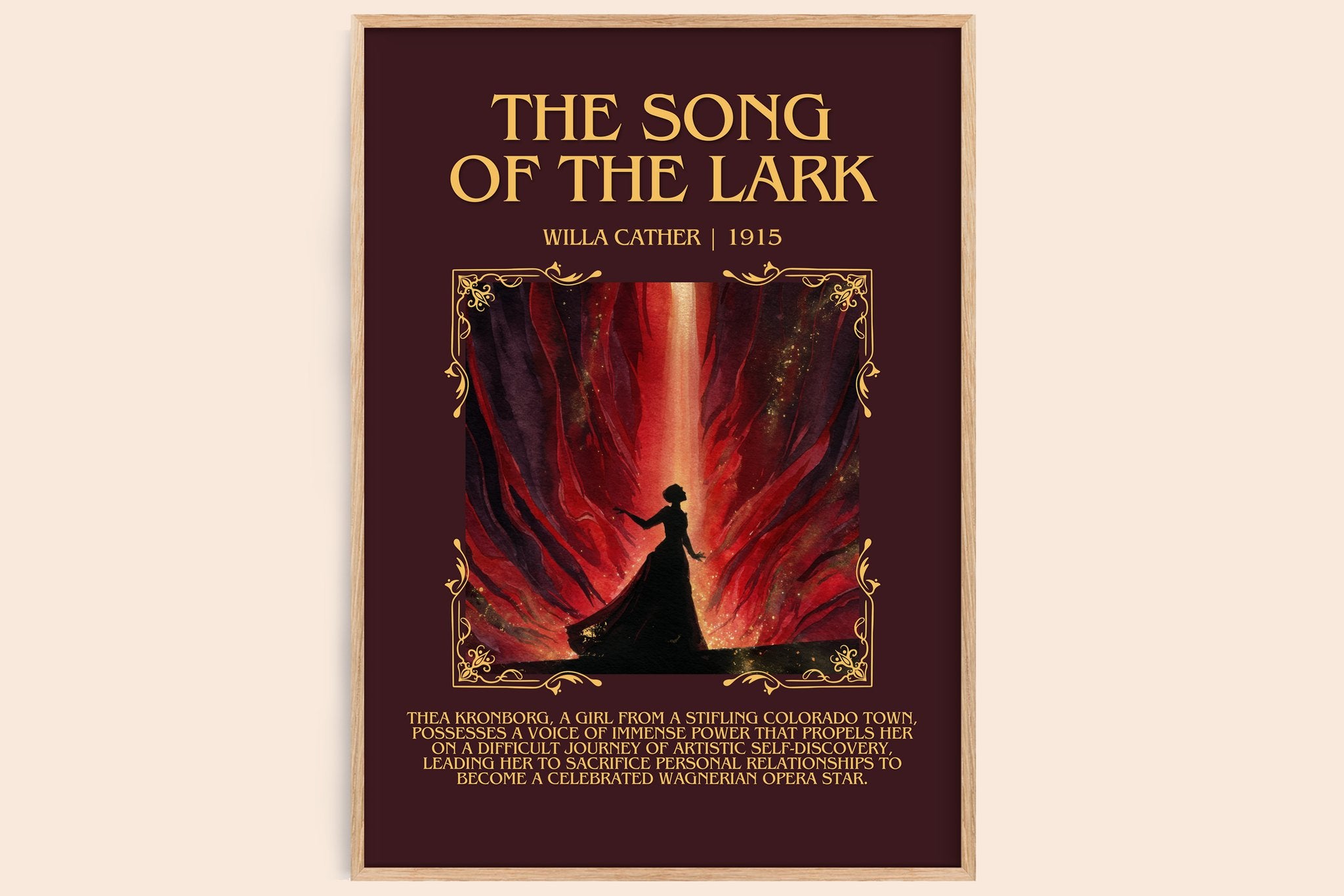 The Song Of The Lark Minimalist Book Poster by Willa Cather