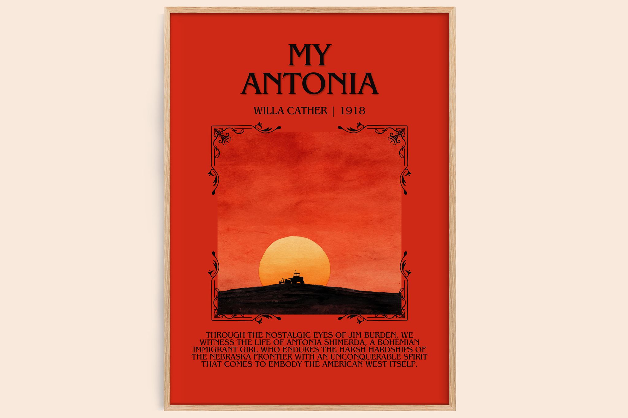 My Ántonia Minimalist Book Poster by Willa Cather