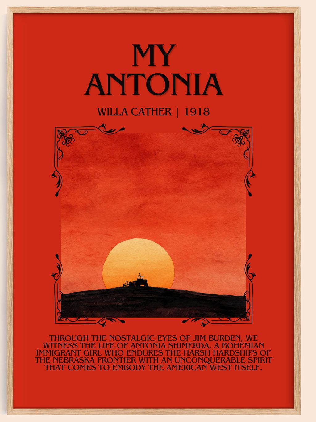 My Ántonia Minimalist Book Poster by Willa Cather – book poster