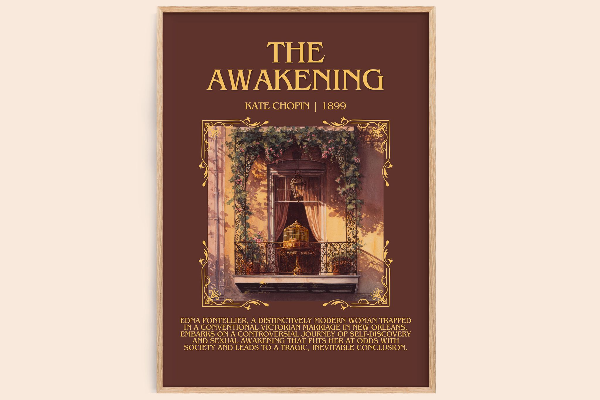 The Awakening Minimalist Book Poster by Kate Chopin