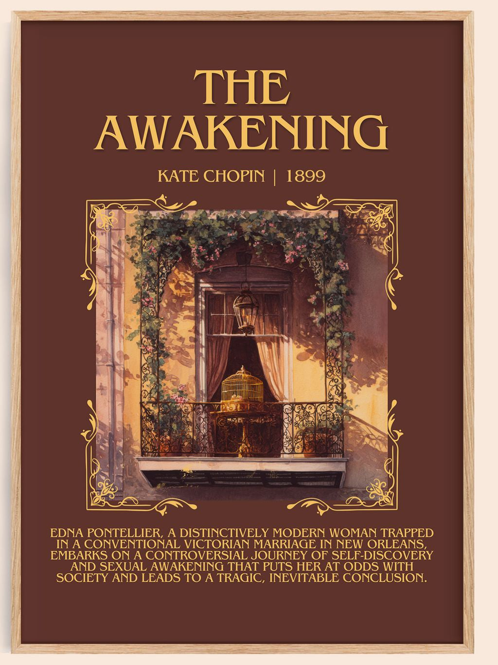 The Awakening Minimalist Book Poster by Kate Chopin – book poster