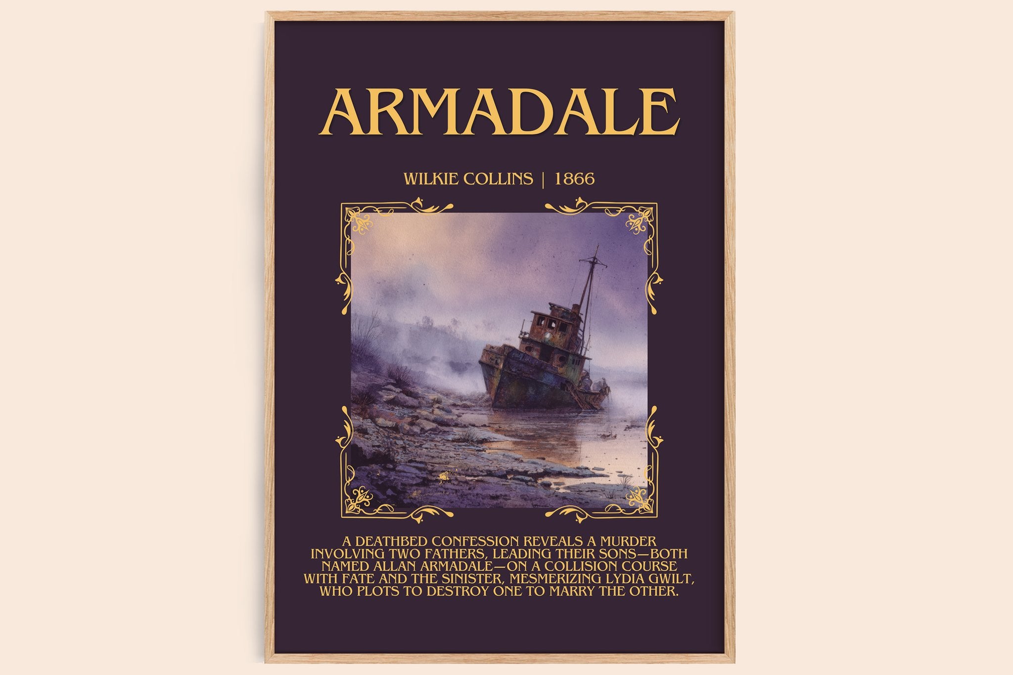 Armadale Minimalist Book Poster by Wilkie Collins