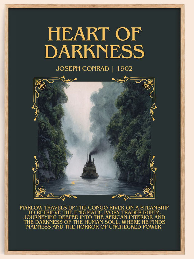 Heart Of Darkness Minimalist Book Poster by Joseph Conrad