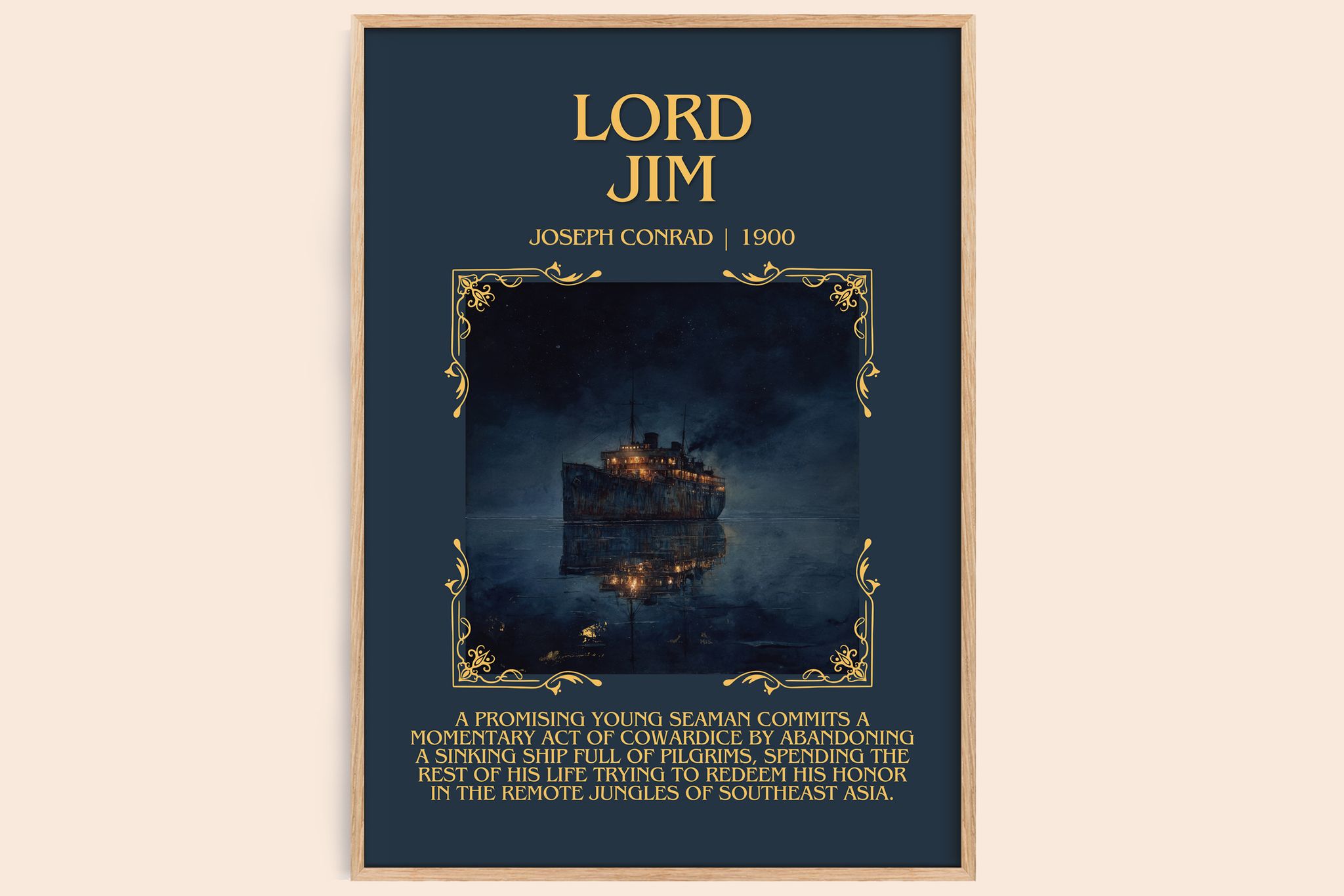 Lord Jim Minimalist Book Poster by Joseph Conrad
