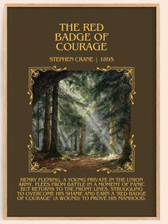 The Red Badge Of Courage Minimalist Book Poster by Stephen Crane – image 1