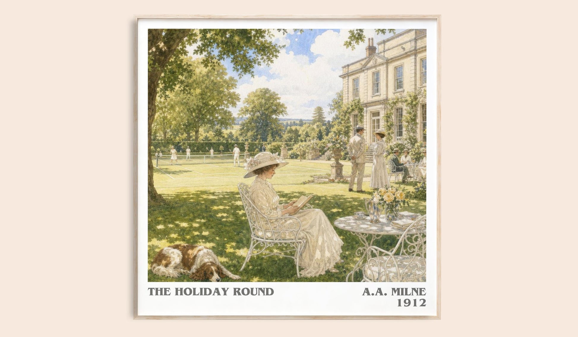 The Holiday Round literary book poster by A.A. Milne – framed literary art print